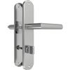 DIYGEEK Guarnitura per WC, Maniglia per serratura del bagno, accessorio per porta per bagno, maniglie per porta con spessore 36-41/46-51 mm, Argento Spazzolato