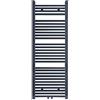 S SIENOC radiatore bagno 500 x 1500 mm Nero centrale attacco radiatore scaldasalviette asciugatore