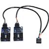 Cablecc 9 pin USB 2.0 Header 1 a 2/4 femmina prolunga HUB spina adattatore porta Multilier