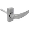 Amig - Set di Maniglie per Porta da Interni con Rosetta | Modello Maniglia Delta | 121 x 72 mm | Elegante e Semplice | Quadro da 8 mm | Maniglia Ergonomica | Alluminio Argentato