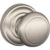 SCHLAGE Pomello Trim Non-Turning Lock, nichel satinato (F170 e 619 AND)