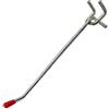 Merriway Bulk Hardware BH02665 Gancio Singolo Rinforzato Porta-Attrezzi, per Pannello Forato a 25 Mm, 150 mm, Bianco, Set di 10