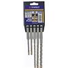 TIVOLY 10922770001 - Pack di 5 punte SDS +, 4 taglienti, diametro 5, 6 x 110 mm + 6, 8, 10 x 160 mm