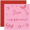 Biglietto Auguri 75° Compleanno Olivia Samuel, Formato A5 Con Busta, Carta Lucida 300g/m², Gattino Primaverile