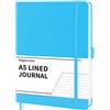 DagouColor Quaderno, A5, 90 Fogli(180 Pagine), PU Leder Hardcover Tagebuch, 120GSM Premium Quaderni per Office School Home Business Scrittura & Prendendo Appunti, Tasca, Chiusura Elastica