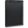 QINGZY 1 Pezzo Portablocco in Alluminio A4,Cartella Portablocco con Morsetto in Metallo, Porta Blocco Morsetti con Guida Alle Misurazioni,Tavoletta Porta Blocco per Ufficio Scuola (Nero, A4)