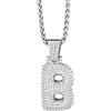 Richsteel Collana Lettera Iniziale Nome, Ciondolo Alfabeto Lettera A-Z, Gioielli Bling Brillanti Hip Hop, Ciondolo in Acciaio Inox/Placato Oro con Strass con Catena Regolabile 55 + 5 cm, Metallo