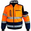 VENTUX SAFETY EQUIPMENT Giacca ad Alta Visibilità Softshell Imbottita con Catarifrangenti, Anti-Pioggia, Arancione/Blu Navy (IT, Testo, XL, Regular, Regular, Standard, Arancione/Blue Navy)