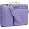 MOSISO 16 Pollici Borsa Tracolla Laptop, 15-15,6 Pollici Custodia Computer Compatibile con MacBook Pro 16, HP Dell Lenovo Asus,Lato Open Borse Messenger&4 Cerniera Tasche&Handle, Viola