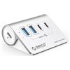 ORICO Hub USB C 3.2 Gen 2 10Gbps Con 2 Porte A, 2 Porte C, Splitter Aliuminum Con Cavo 0.5m, Multi Adattatore per Macbook, Macbook Pro