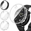 iVoler 3 Pezzi Clear Cover con Pellicola Protettiva per Xiaomi Watch S4 41mm (Non per Xiaomi Watch S4 47mm), Copertura Completa Custodia Anti-Graffio Sottile Morbida TPU Case, 2 Trasparente + 1 Nero