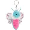 NICI Flibbies 62886 - Portachiavi in Peluche a Forma di Farfalla, Accessorio per Lo Zaino o la Borsa di Grandi e piccini, 10 cm, Azzurro