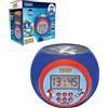 Lexibook, Sonic The Hedgehog, Sveglia con proiettore e Funzione Snooze, Luce Notturna con Timer, Schermo LCD, a Batteria, Blu, RL977SNLXB