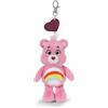 NICI Orsetti del cuore, Allegrorsa 62801 - Ciondolo per borse a forma di orsacchiotto, simpatico accessorio in tessuto peluche, portachiavi per borsa, zaino e auto, 15 cm, rosa