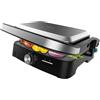 Cecotec Griglia Elettrica con Grill Rock'nGrill 1500 Full Open. 1500W, 281x173mm, Apertura 180°, RockStone Antiaderente, Piastra Galleggiante, Raccogli Grasso, Stoccaggio Verticale, Temp. Regolabile
