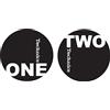 Magma Technics 60606 - Feltri per giradischi, motivo: One/Two, colore nero/bianco