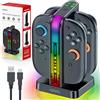 OIVO Caricabatterie per Controller Nintendo Switch 2, Dock di Ricarica per Switch 2 Joy-Con con Carica Magnetica & Indicatore RGB, Ricarica Compatta NS2 Staccabile Accessori per Nintendo Switch 2