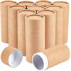 BENECREAT 10 PZ 100 ml Tubi di Cartone Kraft Contenitori Rotondi di Carta Kraft per Matite Caddy da tè caffè Artigianato Cosmetico Confezione Regalo, Cachi Chiaro
