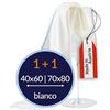 culiclean Panni in Microfibra per Vetri e Bicchieri, 40x60+70x80cm, Bianco