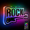 SIGNSHIP Specchio Rock Guitar Scritte Neon,Colore Rock Chitarra Scritta Led Dimmerabile,Rock Guitar Insegne Luminose,RGB Insegna Neon Decor per Bar,Studio Musicale,Discoteca,Camera da Letto,Partito