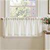 TOPICK Tenda Cucina Tende Corte Piccole Brise Vento, Bianco 150x40 cm 1 Pannello con Passante per Traversa Per Finestra, Armadio, Mobile Basso, Camera e Copertura Sotto Lavandino