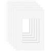 DEHA Design passepartout (set di 5) 21x29,7 cm (DIN A4) per immagini 13x18 cm, bianco lucido