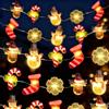 TZEKING Luci Natale Interno,Luci Albero di Natale,3 m,30 LED Luci di Natale,8 Modalità di Illuminazione,Catena a Batteria,Luce Bianca Calda, Luci Fatate per Natalizie,Stanza,Festa,Giardino