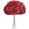 GIUSOBG Ortensie Finte Realistiche 3 Pezzi Fiori Finti 68 CM Ortensie Stabilizzate Vere Tocco Realistico Fiori Decorativi, per Matrimoni, Uffici, Bar, Arredamento Per La Casa, Cucine (Rosso)