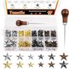 Tanstic 401 pz stella fai da te in pelle rivetti stella a forma di stella borchie metallo artiglio perline chiodo punk rivetti