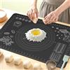 OKeanu Tappetino da forno in silicone spesso, tappetino antiaderente per pasticceria con misure 80 x 60 cm, tagliere per impastare fondente, tappetino antiscivolo in silicone per impastare, tappetino da