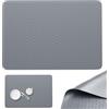 PWGHWG Coprifornelli in silicone, 76 × 53 cm, copertura per piano cottura elettrico, antigraffio, resistente al calore, tappetino antigoccia per bancone della cucina (grigio)