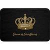 Homemissing Tappetini da bagno con motivo regina per bagno per bambini con corona stampata tappeti da bagno moderni Btah per vasca da doccia per donna uomo arte astratta oro nero accessori da bagno 50 x 80 cm