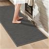 LEKEEPGO Tappeto Cucina Antiscivolo Lavabile 60x150cm, Passatoia Cucina, Tappeti Cucina Lavabile Antiscivolo, Assorbente Tappetino Cucina, Tappeto per Cucina, Corridoio, Lavanderia, Ufficio, Grigio