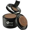 Kmax mini Scalp Shader polvere per capelli copre diradamento, calvizie e ricrescita, fondotinta per capelli effetto duraturo, mascara per capelli bianchi - Castano chiaro - Made in Italy