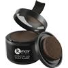 Kmax mini Scalp Shader polvere per capelli copre diradamento, calvizie e ricrescita, fondotinta per capelli effetto duraturo, mascara per capelli bianchi - Castano medio - Made in Italy