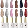 ROSALIND Smalti Semipermanenti Glitter Marrone Argento Rosa Nero Rosso 6Pcs Smalto Semipermanente Glitterato UV LED Smalto Per Unghie Soak Off Gel Polish 6ml