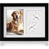 PewinGo Cornice per Foto Animali per Gatti o Cani, Cornice Commemorativa per Animali Domestici con Argilla Impronta Corredo, Marco Shadow Box per Foto da 6" x 4"-Nero