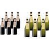 FIOCCO DI VITE Bonarda Dell'Oltrepo Doc Fiocco Di Vite Vino Frizzante, Di Colore Rosso Intenso - 6 Bottiglie - 6x75cl & Piemonte Doc Bianco Fiocco Di Vite Vino Frizzante - 6 Bottiglie - 6 x 75cl