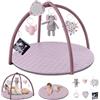 Blissful Diary Palestrina Neonato Con Arco Rimovibile, Palestrina Neonato Montessori Con 6 Giochi - Sviluppo Sensoriale E Motorio Progressivo, Regalo Per Neonati, Ragazze E Ragazzi, Rosa Lavanda