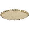HOME DECO FACTORY Vassoio Decorativo Metallo Rotondo 47,5 cm Versatile Oro | Ottone, vassoio decorativo rotondo, decorazione da interni, servire o esporre, versatile, elegante, oro