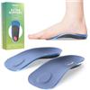 Welnove - Inserti di supporto per arco plantare semi-rigidi per uomini e donne, soletta per stivali da lavoro per camminare o stare in piedi tutti i giorni, lunghezza 3/4, inserto per sollievo dal