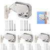 Srup 4 Pezzi Mini Chiavistello, Chiusura a Molla Dell'Armadio, Chiusura Doppio Rullo per Ante, Mini Latch a Pressione (Con Controparte)