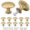 Misuyue 10pc Maniglie d'oro per cassetti, maniglie per armadi, manopole per armadi in acciaio inox, manopole per porte piccole da 30 mm per armadi, cucina, arredamento