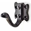 Celtic Woods Confezione di 4 Tudor ganci appendiabiti in ferro battuto nero effetto martellato viti Inc CEN043
