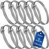 VIOKS Set di 10 Fascette Stringitubo in Acciaio Inox, 70-90 mm Ø, per Lavatrice