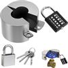 PORFOYO 1 Set Rubinetto Castello Antifurto E Risparmio Acqua Copertura Protezione Rubinetto Con 2 Serrature E 4 Chiavi, Lucchetto In Acciaio Inox Per Giardino, Stanza, Cucina
