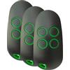 ZANPIERO TOP44RBN - Telecomando 433,92 MHz Rolling Code cambia ogni trasmissione 4 canali, doppia frequenza 433,92 e 868,35 MHz (standard 868,35 MHz) Apriporta da garage 3pcs
