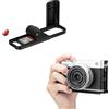 JJC Impugnatura a L in metallo JJC con pulsante di scatto compatibile con Fujifilm X-E5, XE5, sgancio rapido per Arca, impugnatura per Peak Design Capture Camera Clip V3, slot per scheda SD integrato