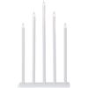 Eglo Candeliere Holy, lampada decorativa natalizia, decorazione per finestra in legno, acciaio e plastica bianco caldo
