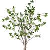 Sggvecsy 3 rami di ficus artificiali da 109 cm, foglie finte spray rami di eucalipto verde, steli artificiali di ficus finti ramoscelli per casa, ufficio, matrimoni, riempitivi per vasi e decorazioni